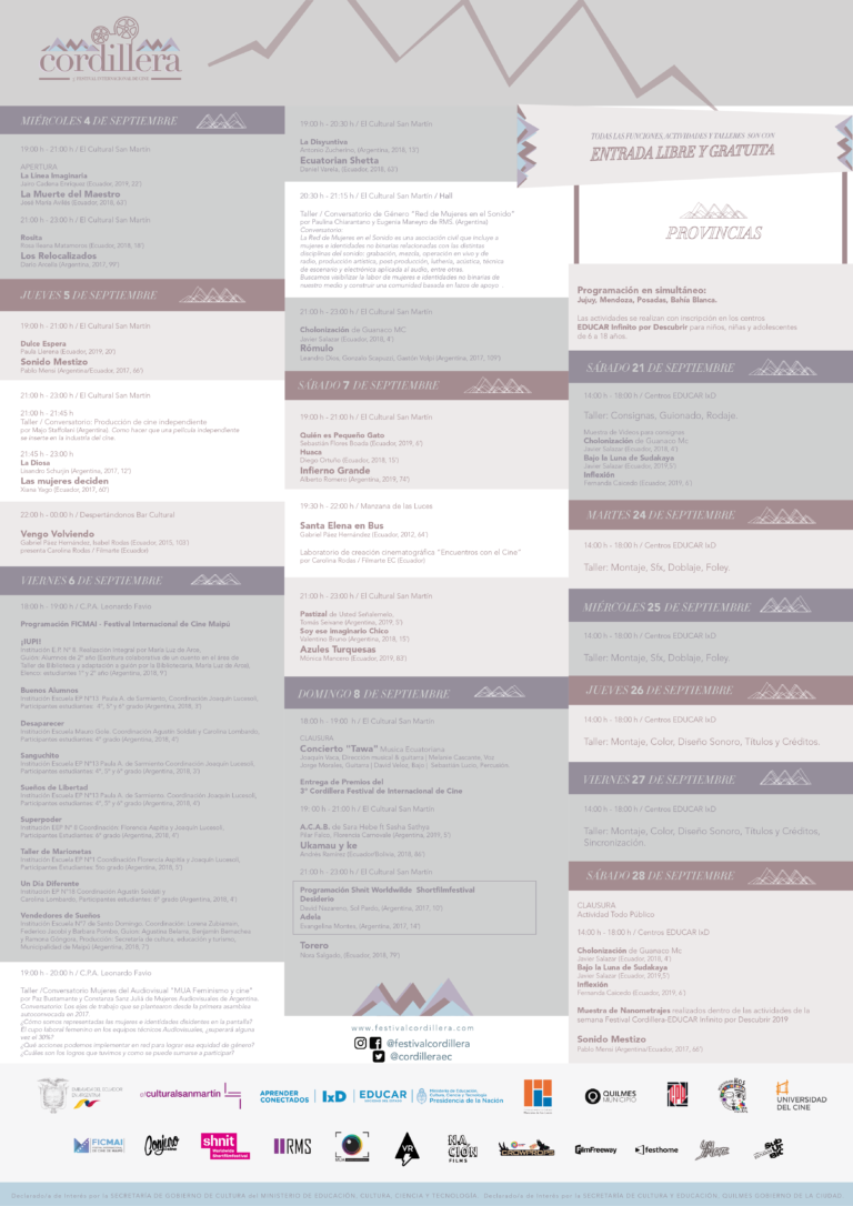 AFICHE FESTIVAL CORDILLERA 2019 2